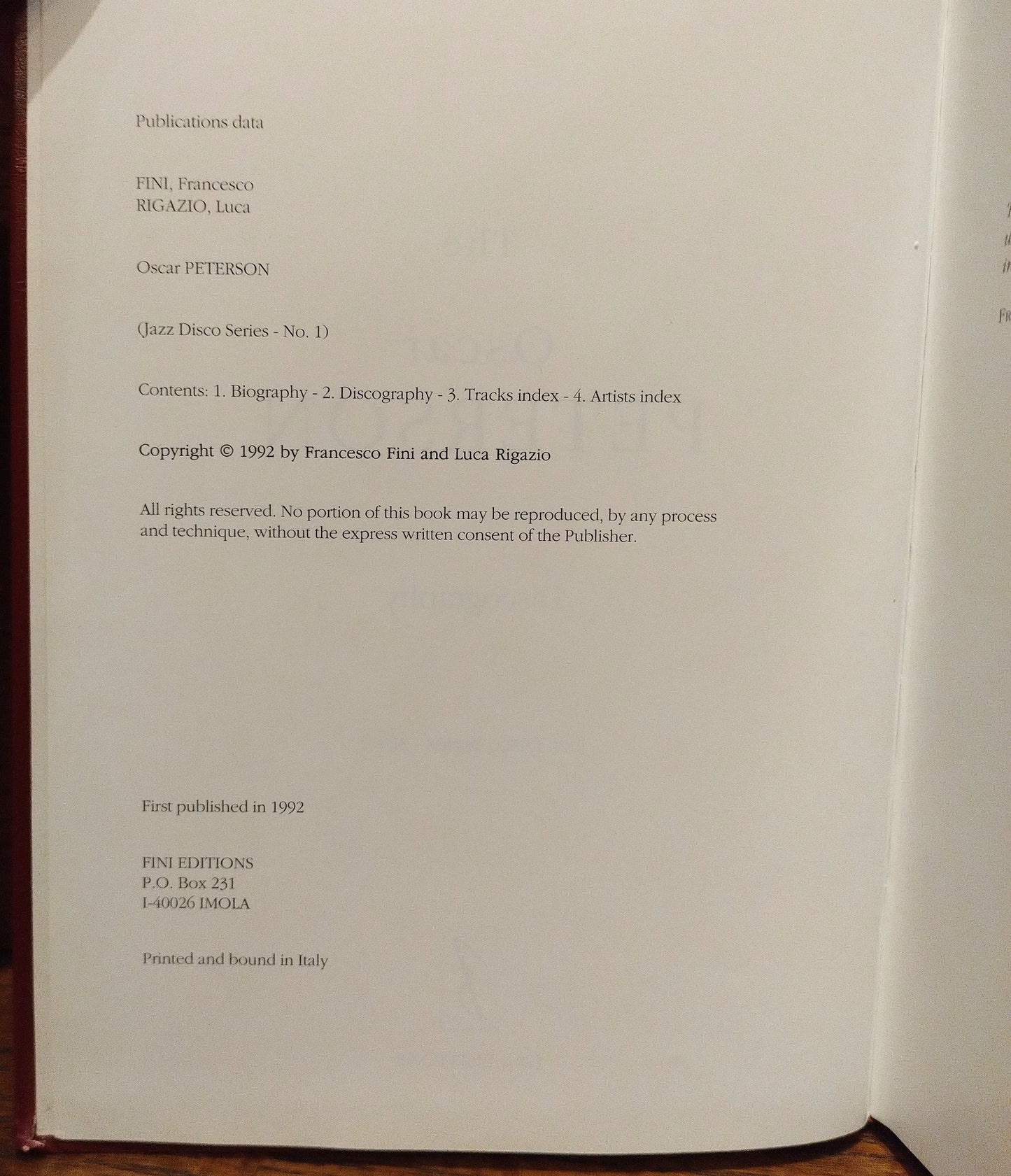 The Oscar Peterson Discography: Jazz Disco Series - No. 1