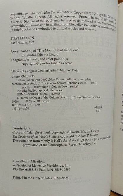 Self-Initiation into the Golden Dawn Tradition