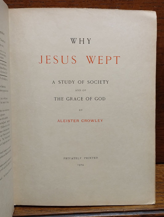 Why Jesus Wept