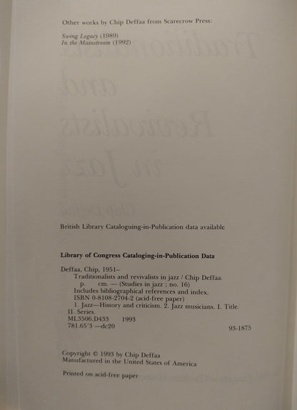 Traditionalists & Revivalists in Jazz