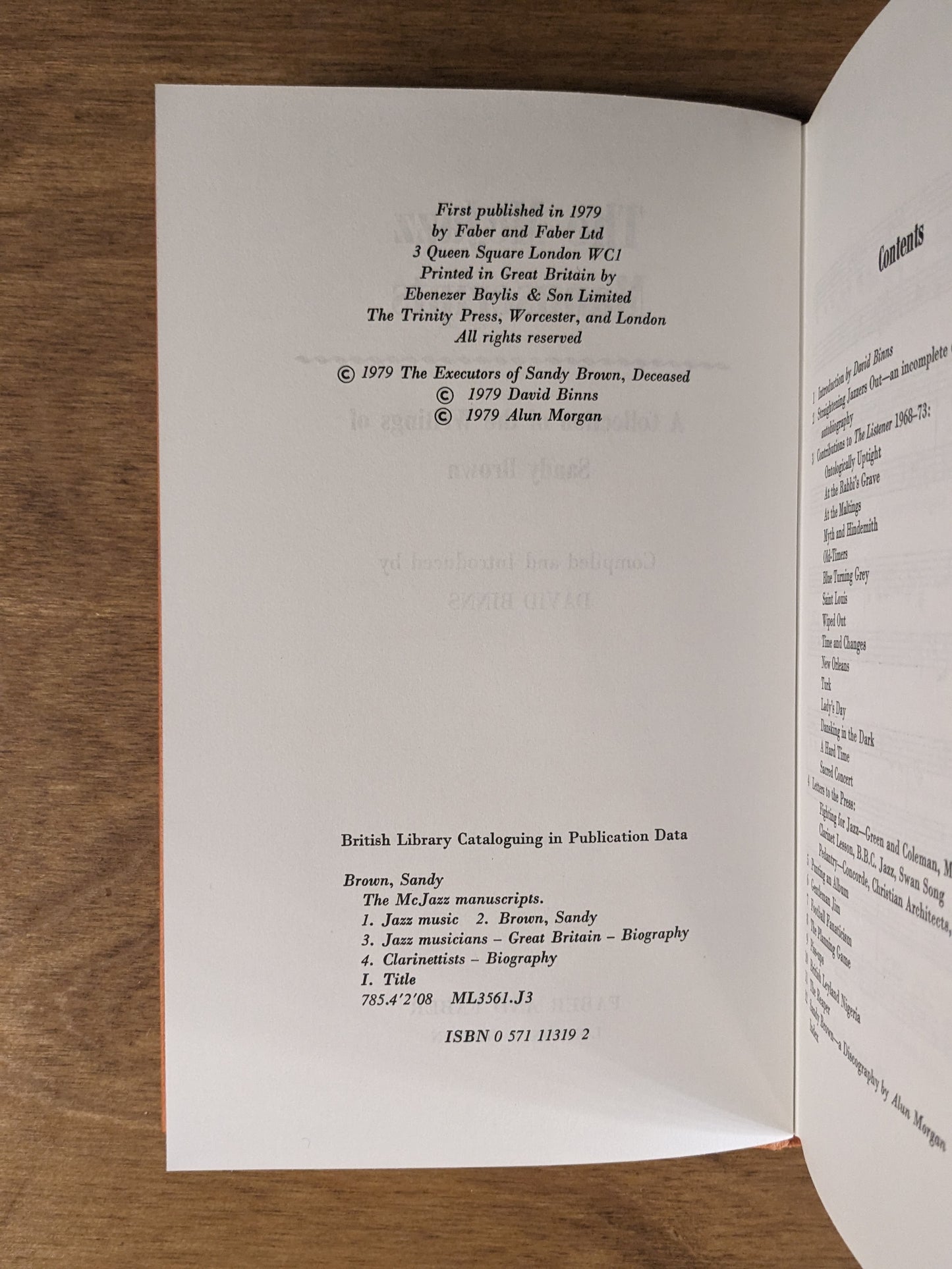 The McJazz Manuscripts: A Collection of the Writings of Sandy Brown