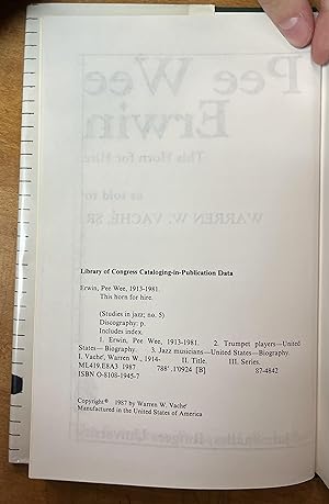 Pee Wee Erwin: This Horn for Hire